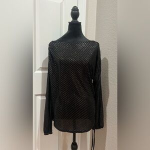 Retail for $325 RAMY BROOK NEW YORK ANNIE BLACK FOIL RI Top SIZE M